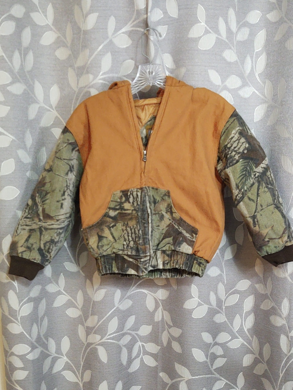 Habit Outdoors Kids Camo & Orange Hooded Jacket size 7T